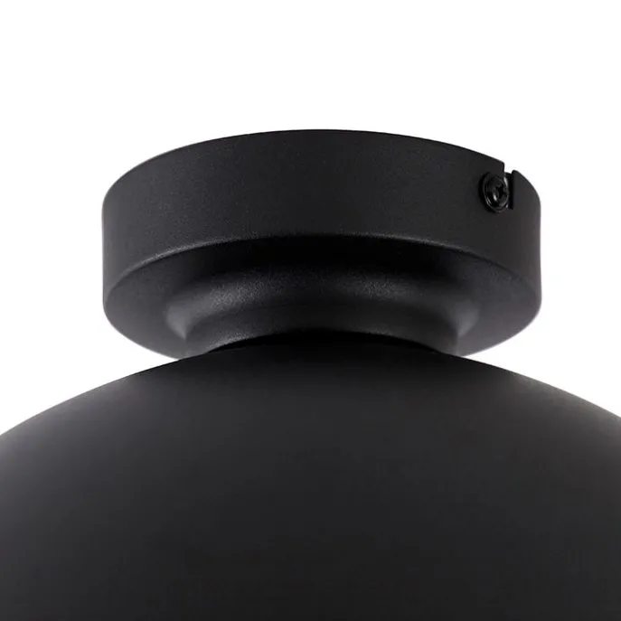 Industrielle Deckenleuchte schwarz mit Gold 28 cm - Magnax