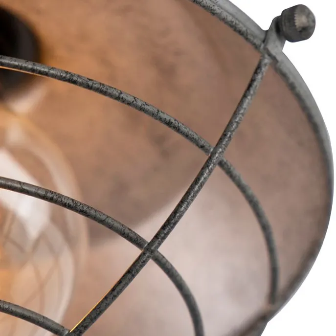 Industrielle Deckenleuchte Antik Silber 25,5 cm - Kurs