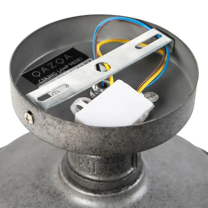 Industrielle Deckenleuchte Antik Silber 25,5 cm - Kurs