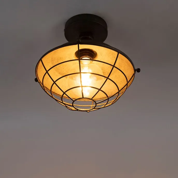 Industrielle Deckenleuchte Antik Silber 25,5 cm - Kurs