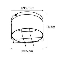 Industrielle Deckenleuchte grün 35 cm - Barril