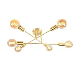 Industrielle Deckenleuchte Messing 6 Lichter - Sydney