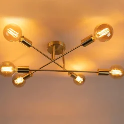 Industrielle Deckenleuchte Messing 6 Lichter - Sydney