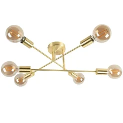 Industrielle Deckenleuchte Messing 6 Lichter - Sydney