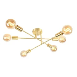 Industrielle Deckenleuchte Messing 6 Lichter - Sydney