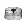 Industrielle Deckenleuchte schwarz - Drum Mesh