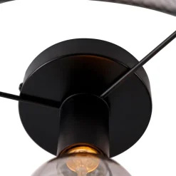 Industrielle Deckenleuchte schwarz - Drum Mesh