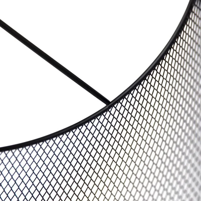 Industrielle Deckenleuchte schwarz - Drum Mesh
