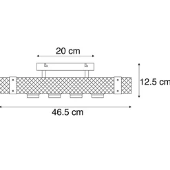 Industrielle Deckenleuchte aus Holz - Reena