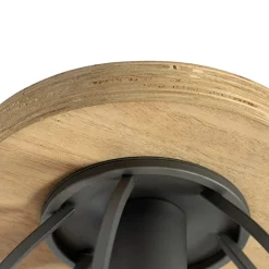 Industrielle Deckenleuchte Dunkelgrau und Holz - Arthur