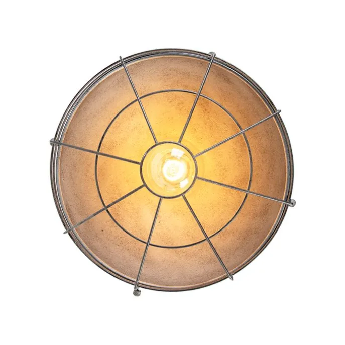 Industrielle Deckenleuchte Antik Silber 32 cm - Kurs