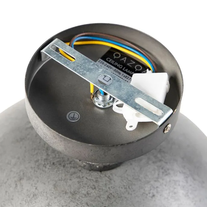 Industrielle Deckenleuchte Antik Silber 32 cm - Kurs