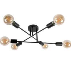 Industrielle Deckenleuchte schwarz 6 Lichter - Sydney