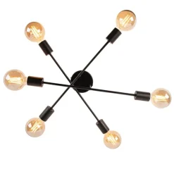 Industrielle Deckenleuchte schwarz 6 Lichter - Sydney