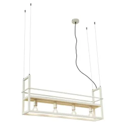 Industrielle Hängelampe Beige 4-Lichter - Cage Rack