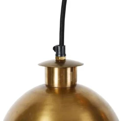 Industrielle Hängelampe Bronze mit Holz 5 Lichter - Haicha