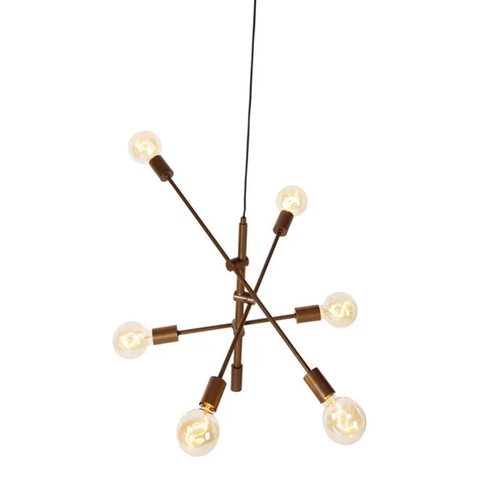 Industrielle Hängelampe dunkelbronze 6-flammig – Sydney