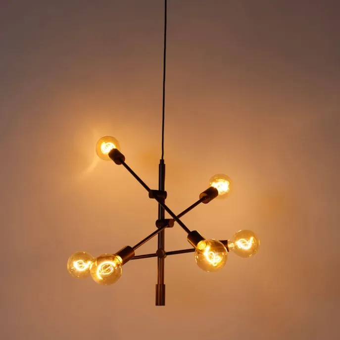 Industrielle Hängelampe dunkelbronze 6-flammig – Sydney