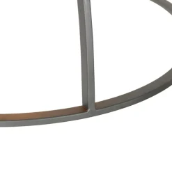 Industrielle Hängelampe dunkelgrau mit Holz 47 cm - Arthur