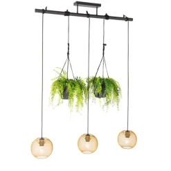 Industrielle Hängelampe gold 3-flammig - Flor
