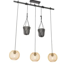 Industrielle Hängelampe gold 3-flammig - Flor