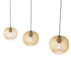 Industrielle Hängelampe gold 3-flammig - Flor