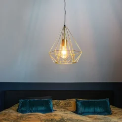 Industrielle Hängelampe Golddraht - Carcass