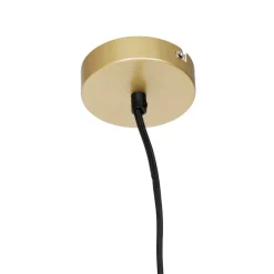 Industrielle Hängelampe gold mit Marmor und Gestell 4-flammig - Cage Rack