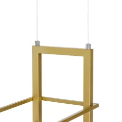 Industrielle Hängelampe gold mit Marmor und Gestell 4-flammig - Cage Rack