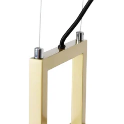 Industrielle Hängelampe gold mit Marmor und Gestell 4-flammig - Cage Rack