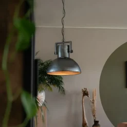 Industrielle Hängelampe grau 50 cm - Samia Sabo