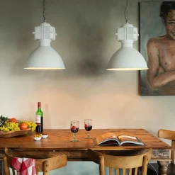 Industrielle Hängelampe klein matt weiß - Sicko