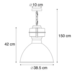 Industrielle Hängelampe klein matt schwarz - Sicko