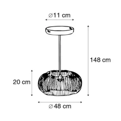 Industrielle Hängelampe Kupfer 49 cm - Finn