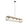 Industrielle Hängelampe rostbraun 4-Licht - Käfig