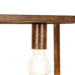 Industrielle Hängelampe rostbraun 4-Licht - Käfig