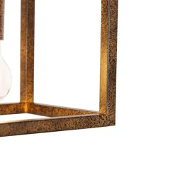 Industrielle Hängelampe rostbraun 4-Licht - Käfig