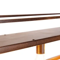 Industrielle Hängelampe rostbraun mit Gestell 4-flammig - Cage Rack