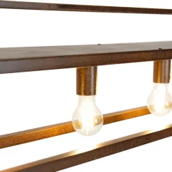 Industrielle Hängelampe rostbraun mit Gestell 4-flammig - Cage Rack