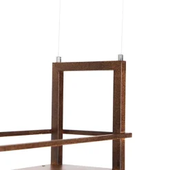 Industrielle Hängelampe rostbraun mit Gestell 4-flammig - Cage Rack