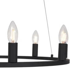 Industrielle Hängelampe schwarz 7-flammig - Knight