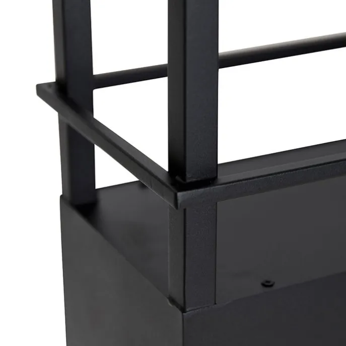 Industrielle Hängelampe schwarz mit Gestell 4-flammig GU10 - Cage Rack