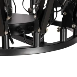 Industrielle Hängelampe schwarz 16-flammig verstellbar - Hobby Spinne