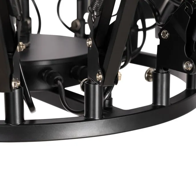 Industrielle Hängelampe schwarz 16-flammig verstellbar - Hobby Spinne