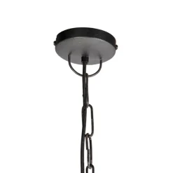 Industrielle Hängelampe schwarz mit Mangoholz - Mangos