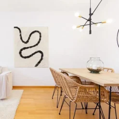 Industrielle Hängelampe Schwarz und Messing 78 cm 6 Lichter - Sydney