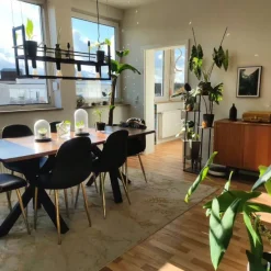 Industrielle Hängelampe schwarz mit Gestell 4-flammig - Cage Rack