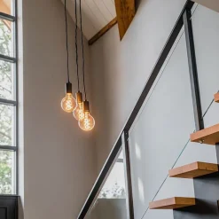 Industrielle Hängelampe schwarz 3-flammig - Facil