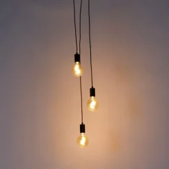 Industrielle Hängelampe schwarz 3-flammig - Facil