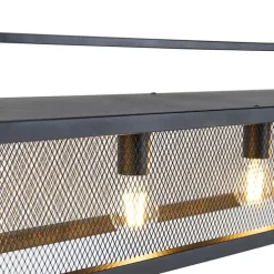 Industrielle Hängelampe schwarz mit Mesh 4-flammig - Cage Rack